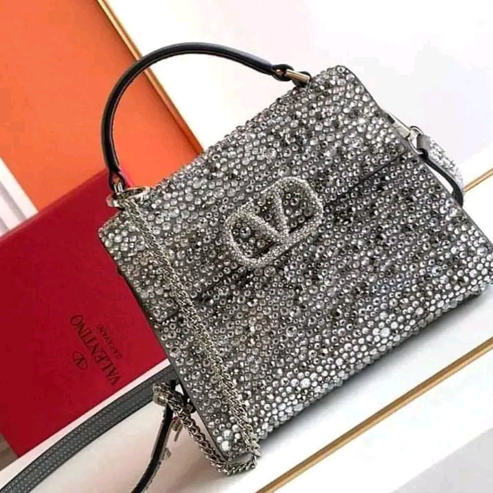 Crystal Embellished Female Handbag