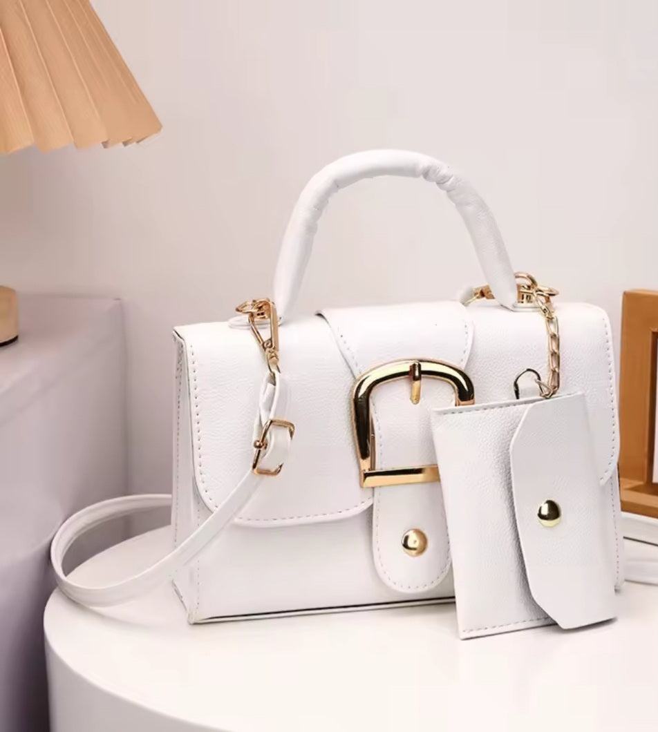 Buckle Flap Handbag with Mini Coin Purse