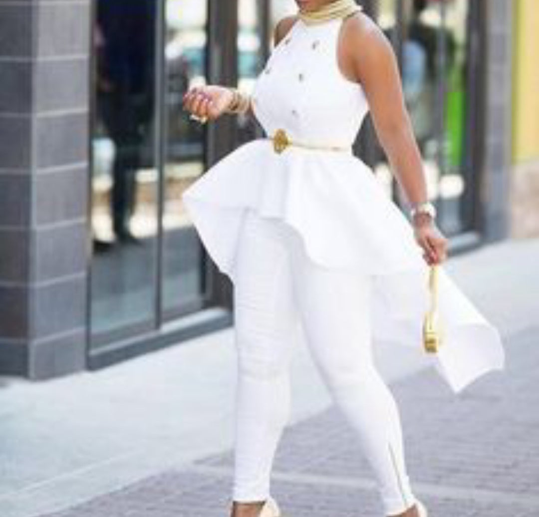 Ivory Peplum Power Set