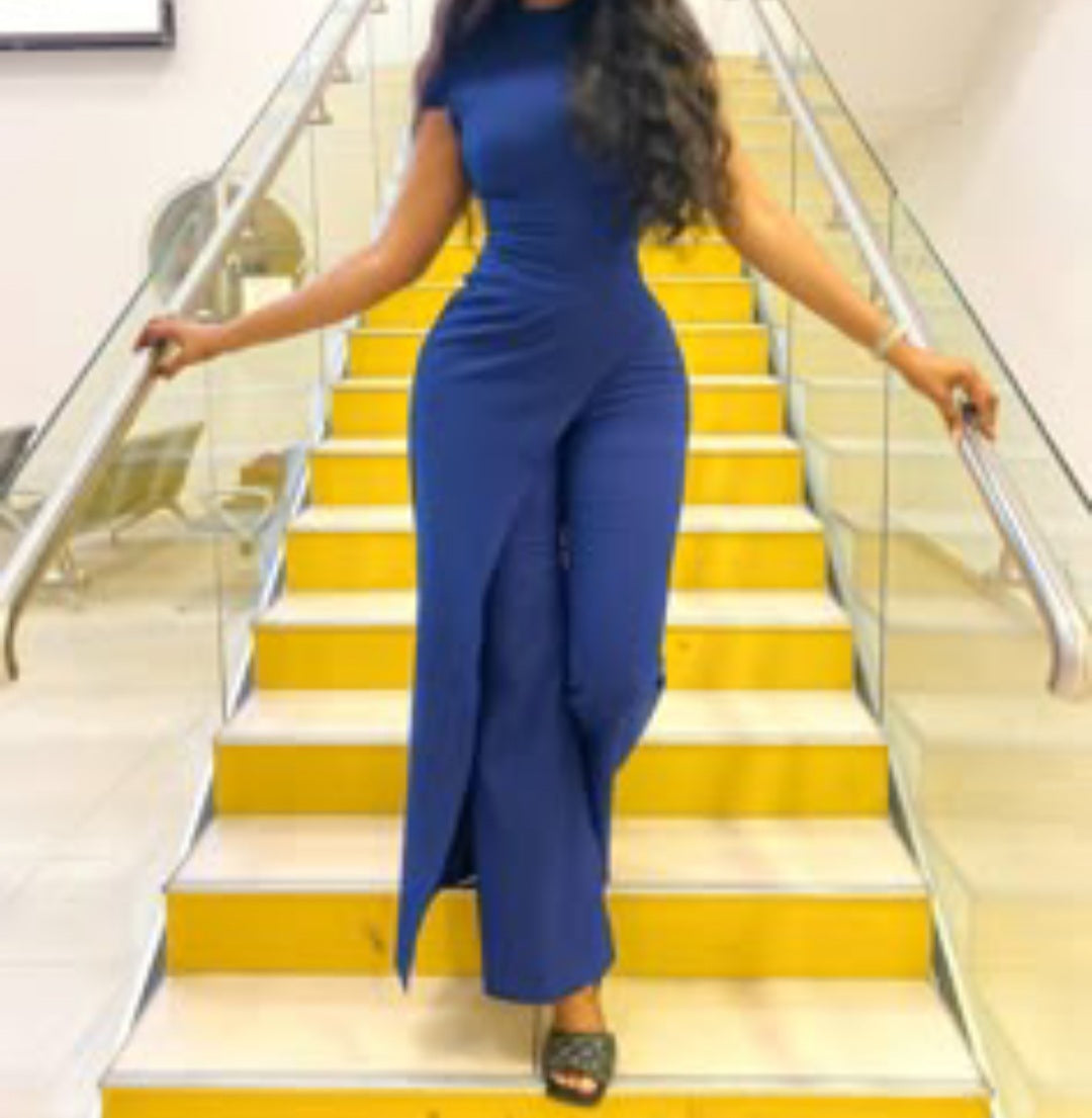 Sapphire Structured Top & Trouser Set